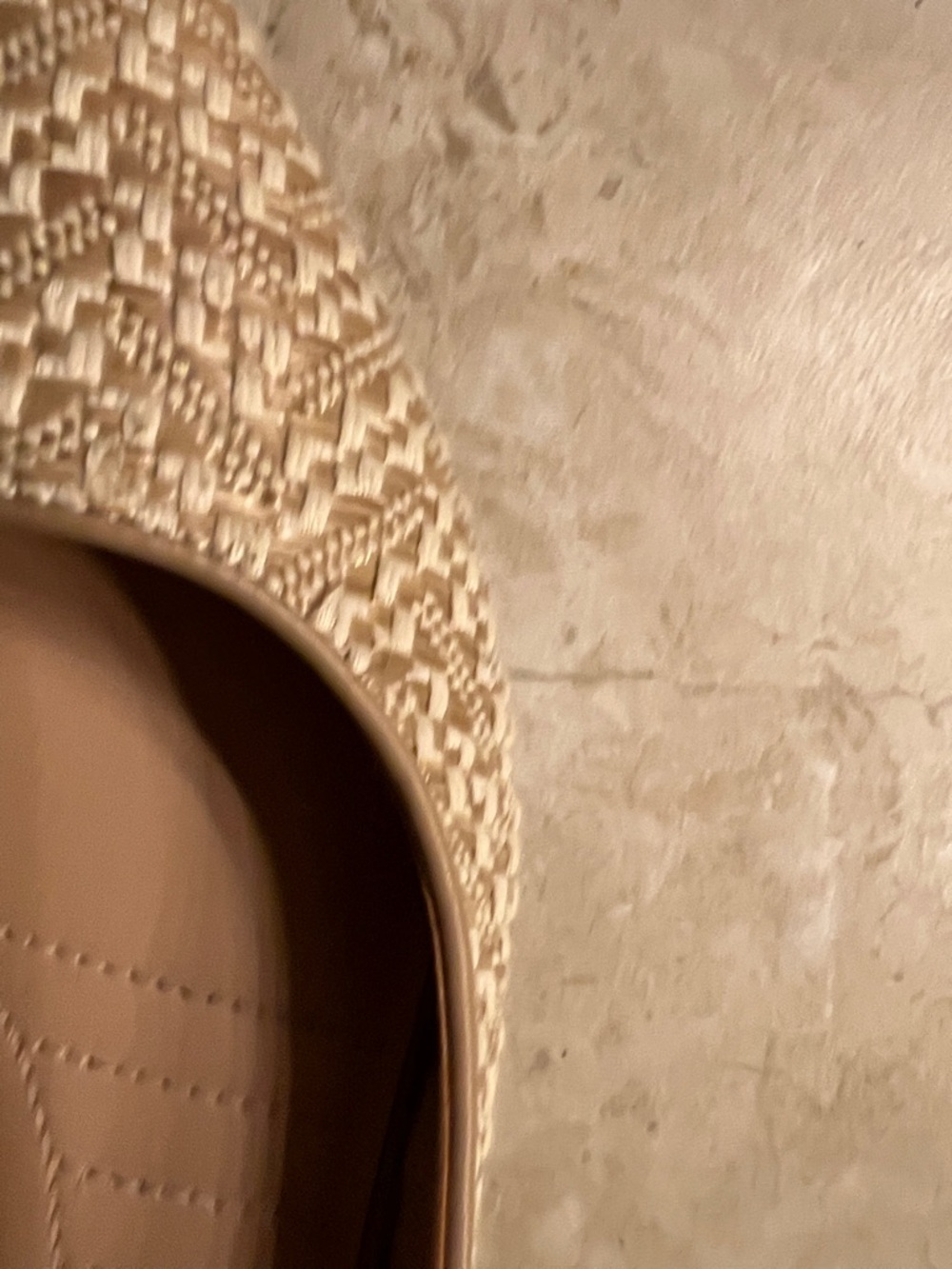Adrienne Vittadini Woven Pointed-Toe Slingback Flats in Beige - Picture 6 of 7